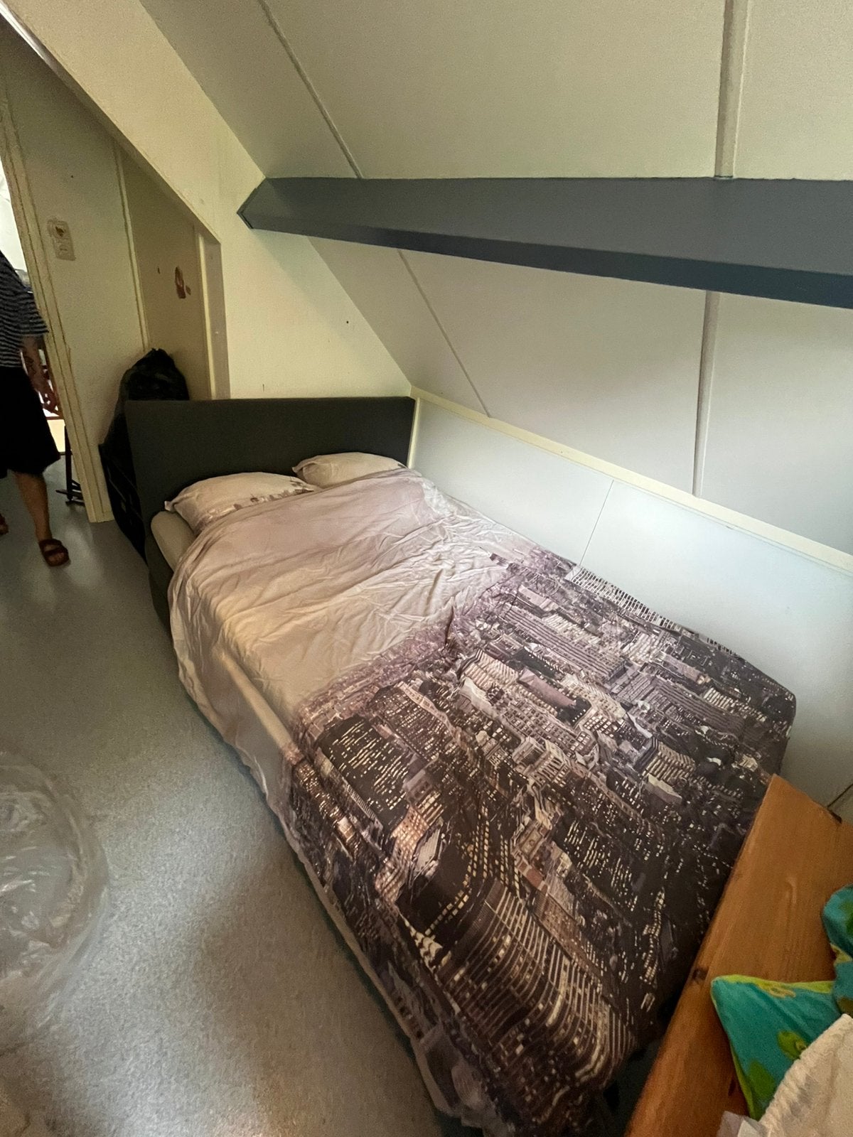 Boxspring 140x210 cm, Ophalen, Gebruikt, 210 cm, Tweepersoons