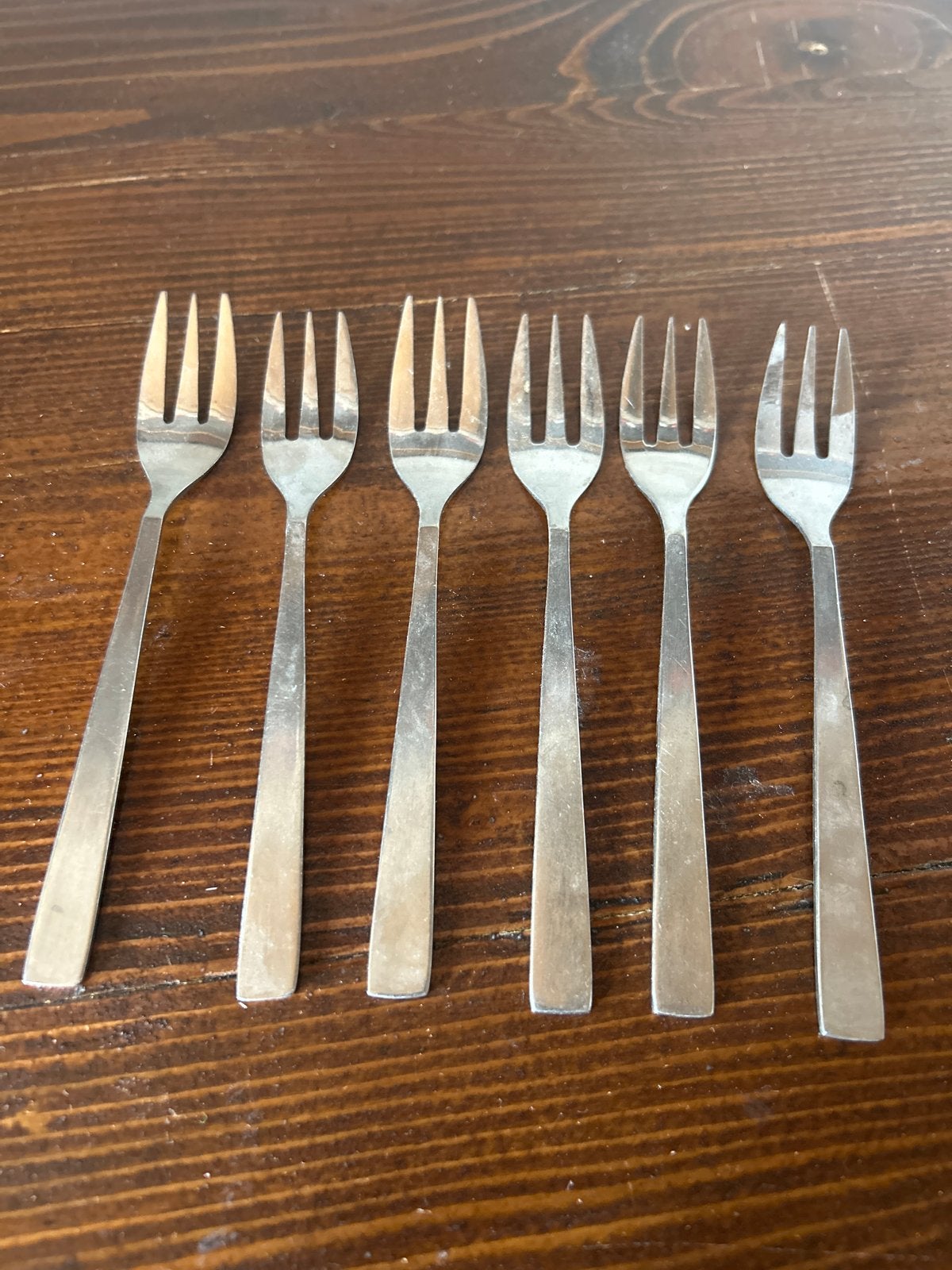 6x Vintage Inoxa Gebaksvorkjes - Vlekvrij Massief, Ophalen of Verzenden