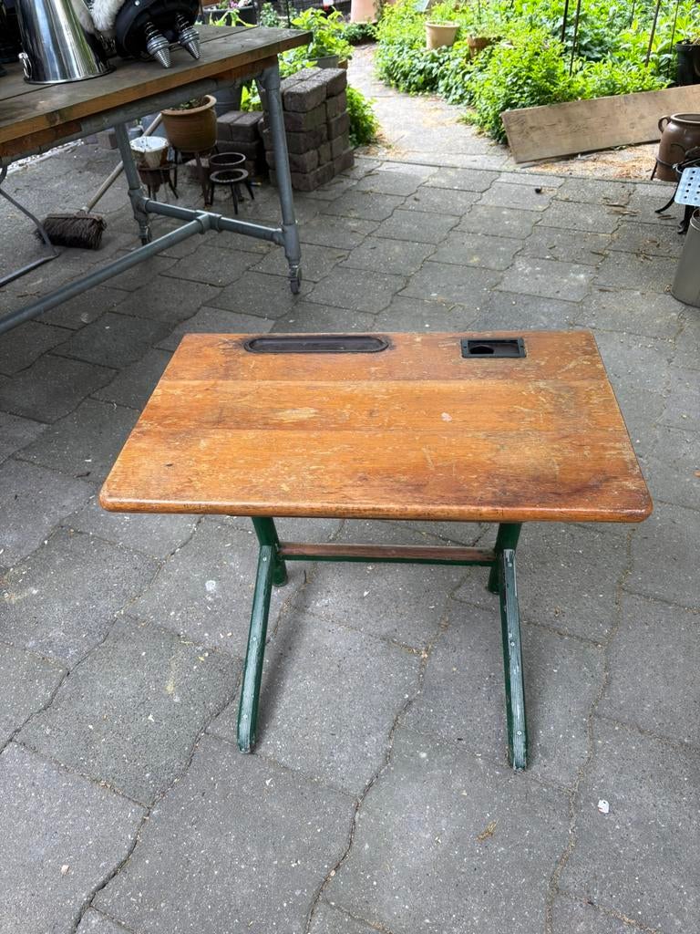 Lessenaar oud schoolbankje, Antiek en Kunst, Ophalen
