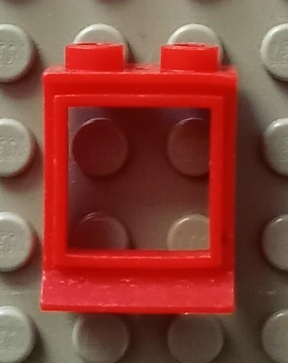 7026b (2) Red 1x Window 1 x 2 x 2 with Extended Lip and H, Ophalen of Verzenden, Gebruikt