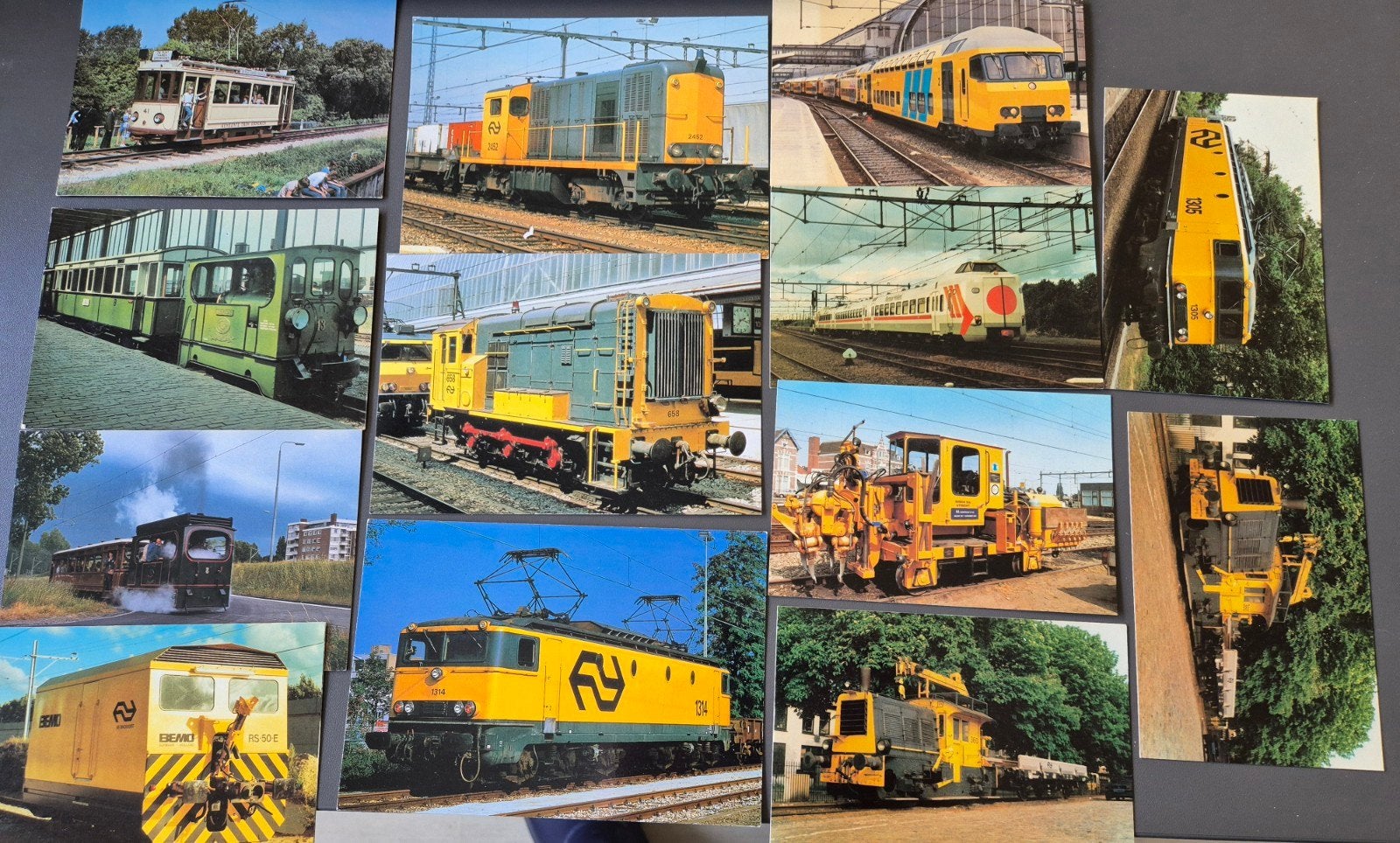Verzameling van 31 trein en spoorweg kaarten, Ophalen of Verzenden, Gebruikt, Trein, Kaart of Prent