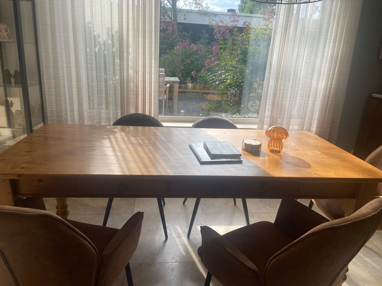 Massief houten eettafel met lades, Antiek en Kunst, Antiek | Meubels | Tafels, Ophalen