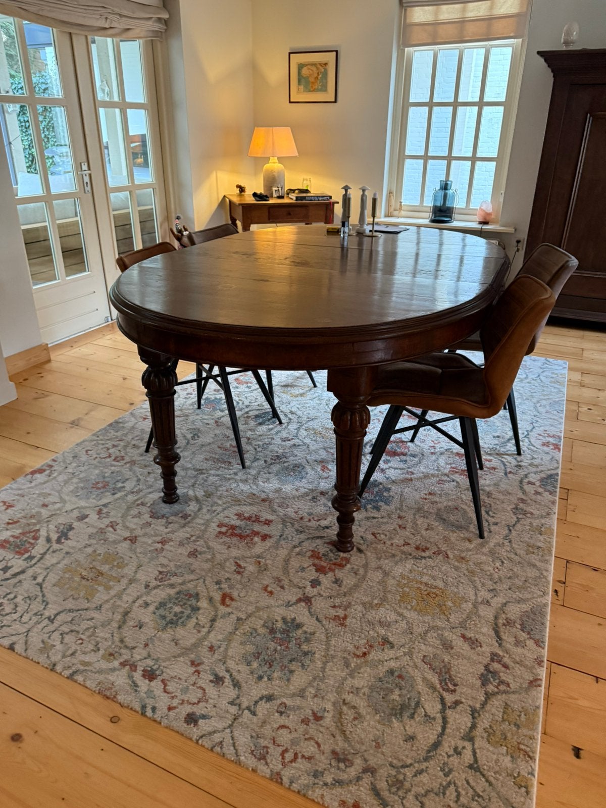 Coulissentafel / slingertafel, Ophalen