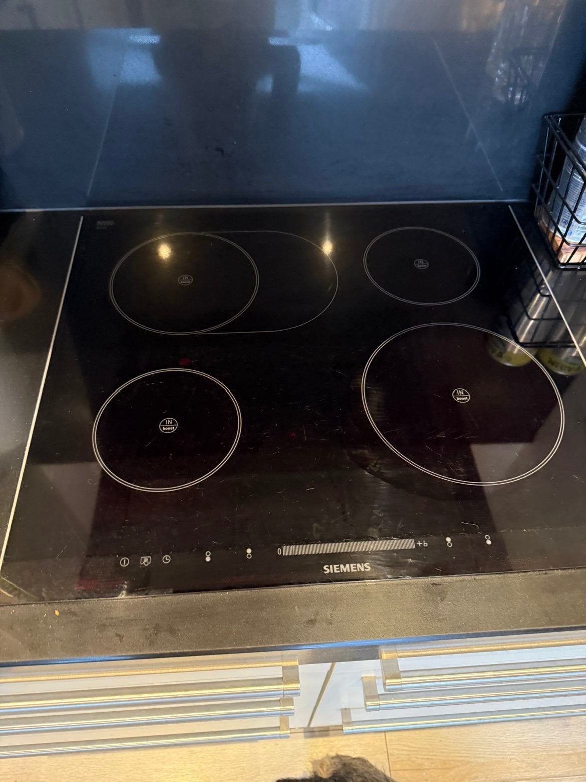 Siemens inductiekookplaat, Witgoed en Apparatuur, Ophalen, Gebruikt, 4 kookzones, Inbouw