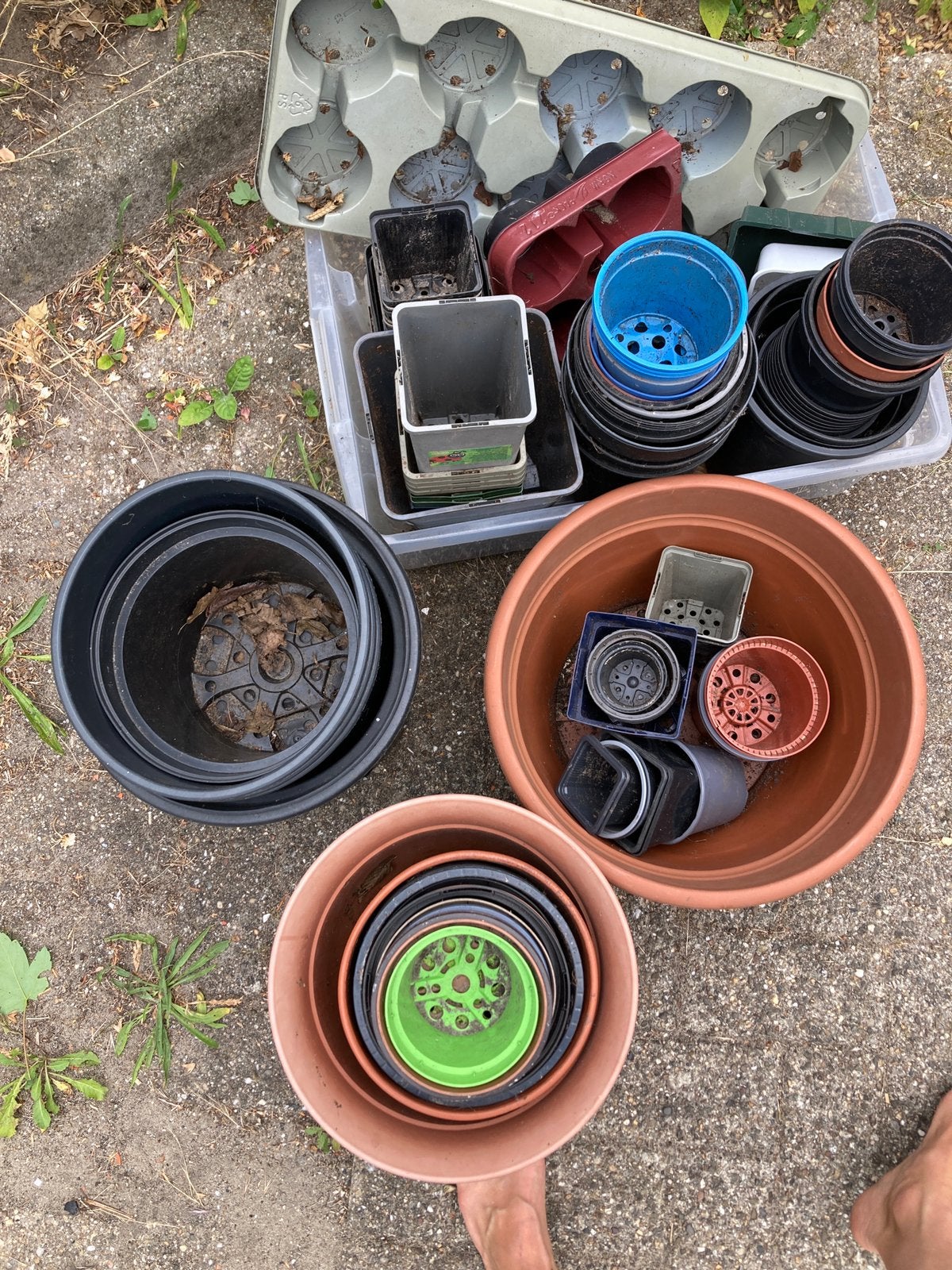 plantenpotjes plastic, Tuin en Terras, Bloempotten, Ophalen, Gebruikt