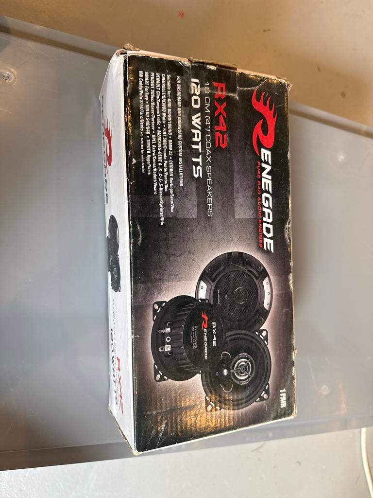 Renegade RX42 10cm 120W Coax Auto Speakers, Ophalen of Verzenden, Nieuw