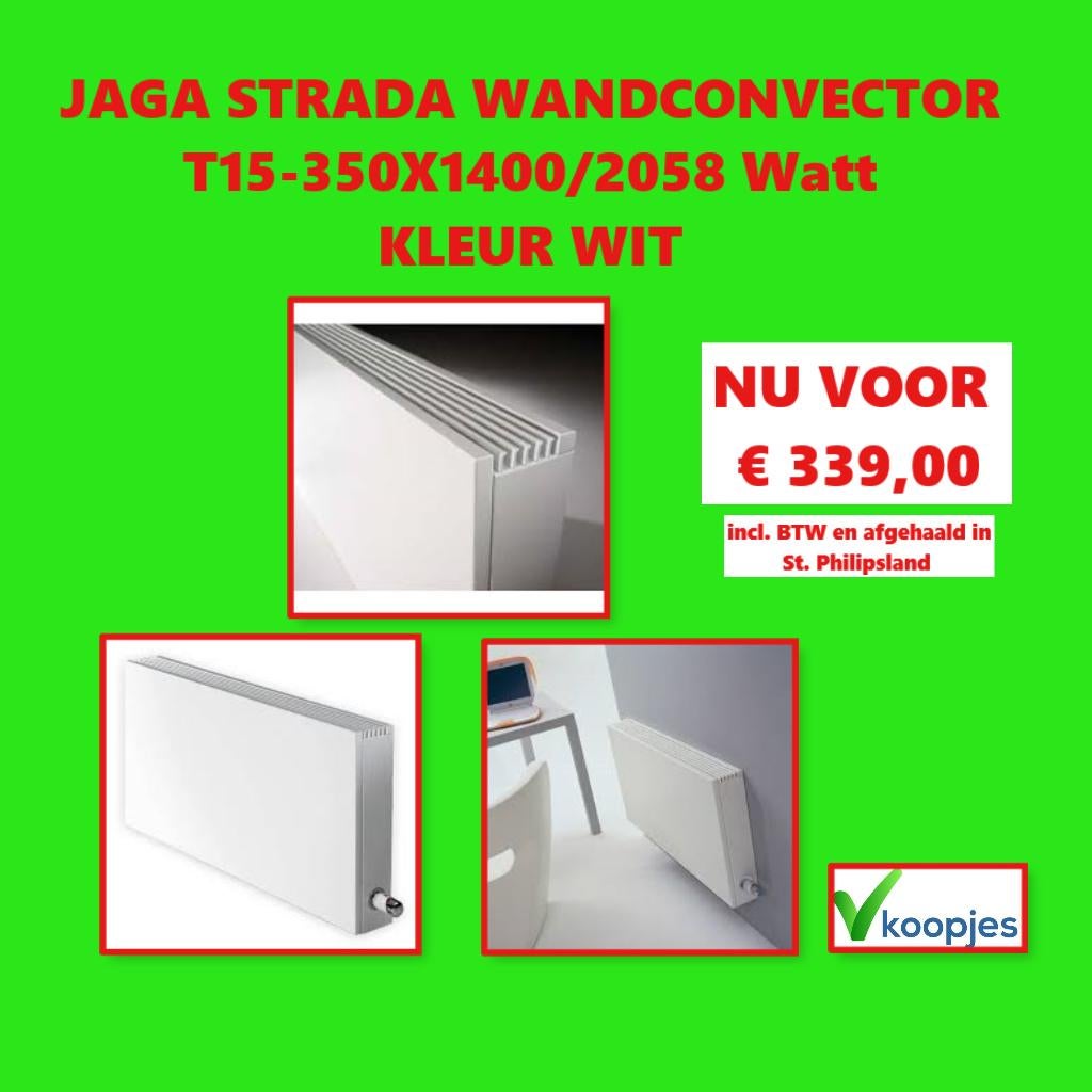JAGA LTV convectoren tot 70 % korting!! Div. modellen, Doe-het-zelf en Verbouw, Verwarming en Radiatoren, Nieuw, Radiator, 800 watt of meer