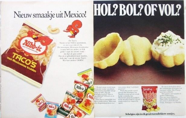 40 vintage advertenties reclames Chips 1963-88 Smiths Nibbit, Ophalen of Verzenden, Gebruikt, Overige typen