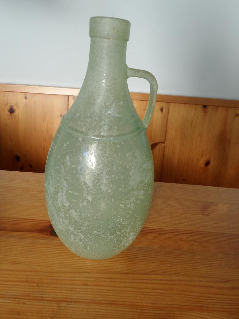 Groene sierfles / karaf, Ophalen of Verzenden, Gebruikt