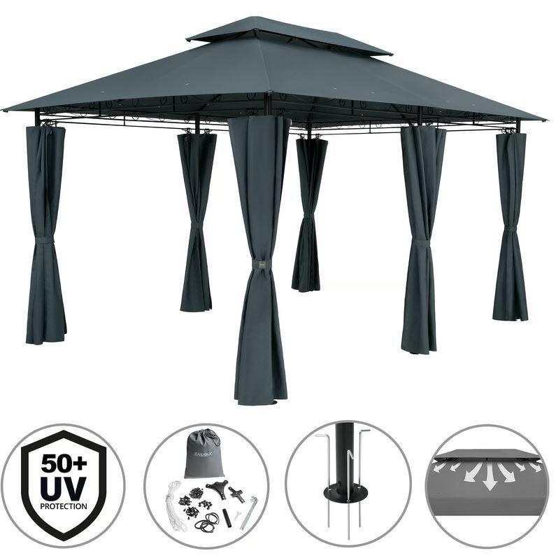 Partytent paviljoen pagodetent 3x4m Antraciet GRATIS BEZORGD, Verzenden, Minder dan 4 meter, Nieuw, Nvt