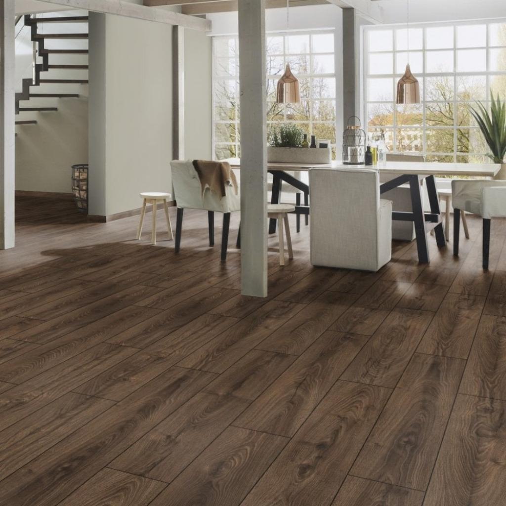 Waterbestendig Laminaat Espresso Carpenter Oak €14,95m2, 75 m² of meer, Nieuw, Ophalen of Verzenden, Laminaat