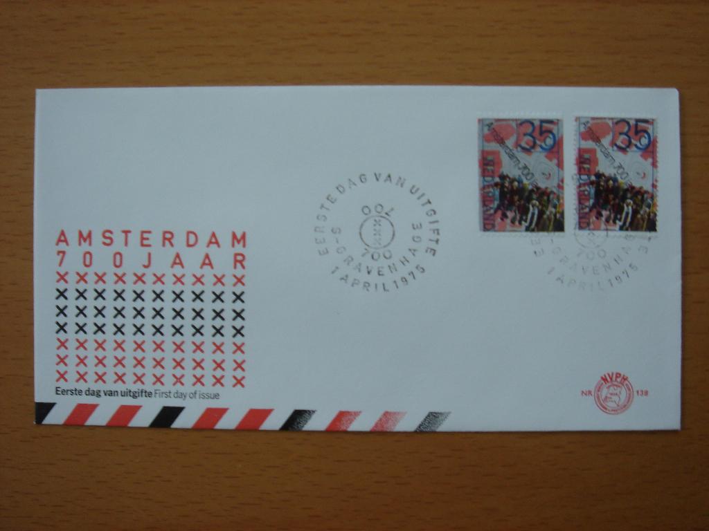NVPH E138 1e Dag-enveloppe Aanvullingswaarde 1975, Ophalen of Verzenden, Onbeschreven, Nederland