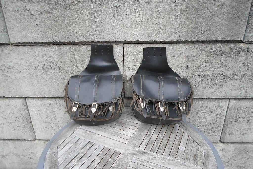 Vintage Zadeltassen Tuigleer, Motoren, Accessoires | Koffers en Tassen, Ophalen of Verzenden, Gebruikt