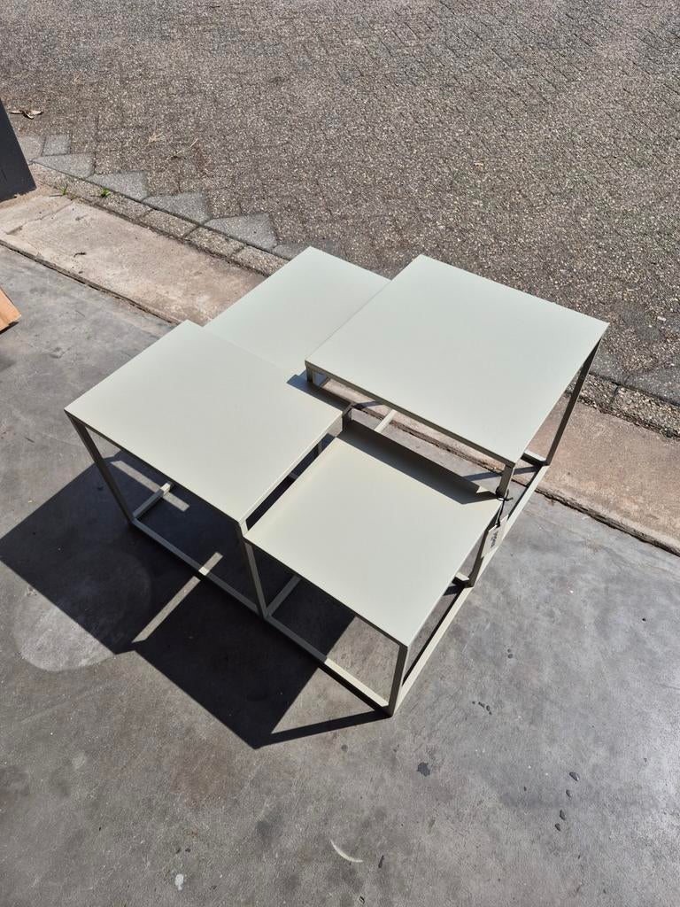 Woood metalen salontafel Showmodel, Huis en Inrichting, Tafels | Salontafels, Ophalen, Gebruikt, 50 tot 100 cm, Rond
