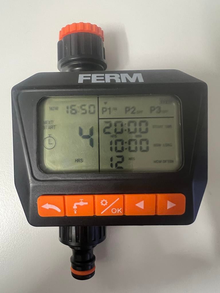 Ferm Water Timer WTA1003, Tuin en Terras, Bewateringscomputers, Ophalen of Verzenden, Zo goed als nieuw