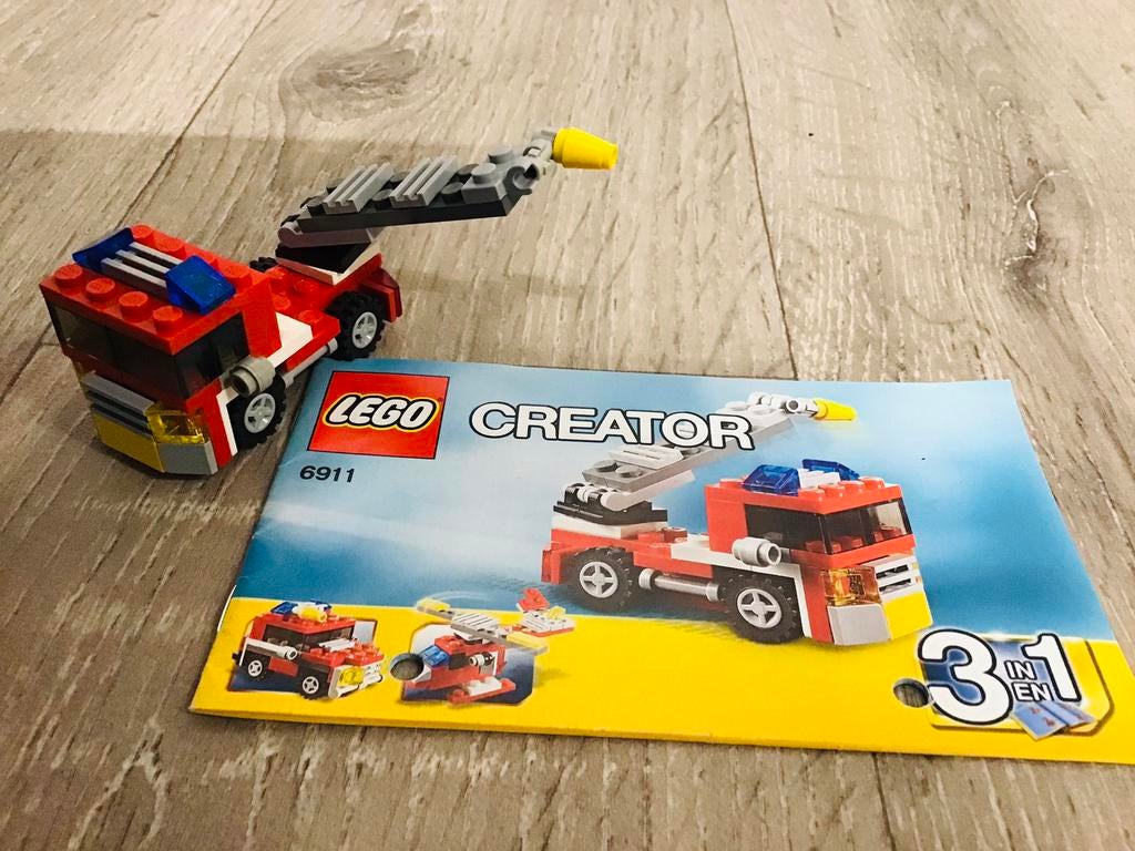 LEGO creator 3in1 6911, mini fire truck, compleet en ZGAN, Ophalen of Verzenden, Zo goed als nieuw, Complete set, Lego