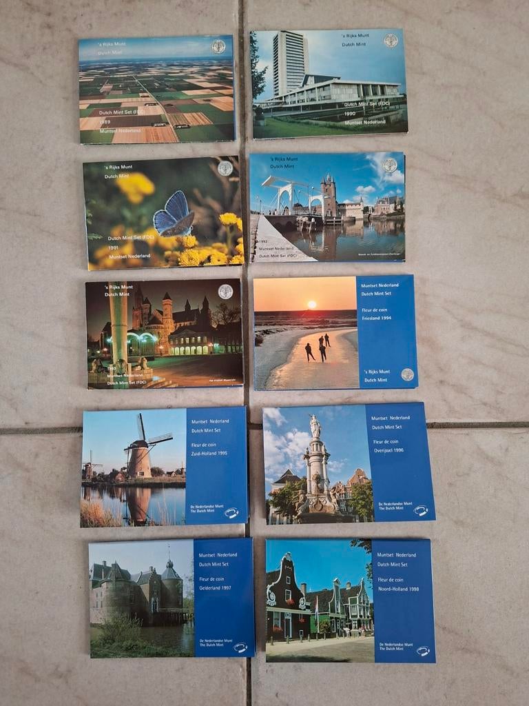 Nederlandse Muntset 1989-1998 (FDC), Ophalen of Verzenden, Koningin Beatrix, Overige waardes, Setje