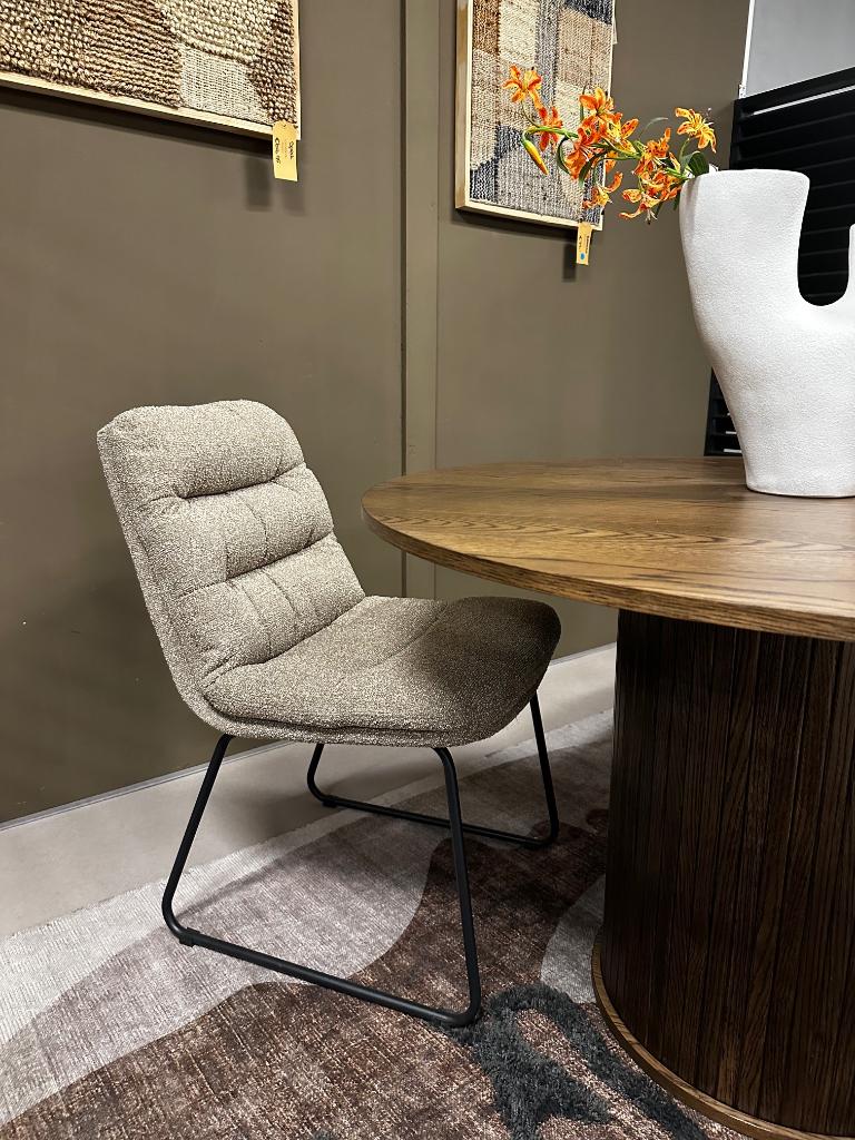 4x stoel boucle - 4x eetkamerstoel boucle - stoelen boucle, Ophalen, Nieuw, Vier, Stof
