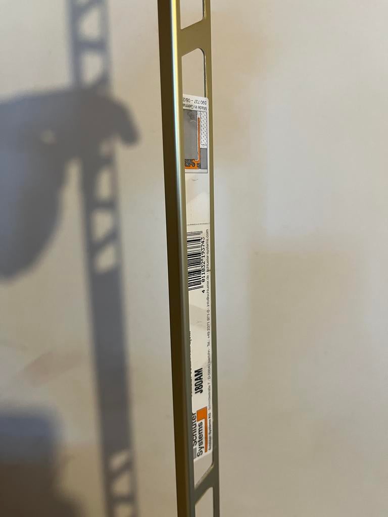 Hoekprofiel tegel Messing Mat - 8mm dik, 250cm lang, Ophalen, Overige materialen, 250 cm of meer, Lijsten
