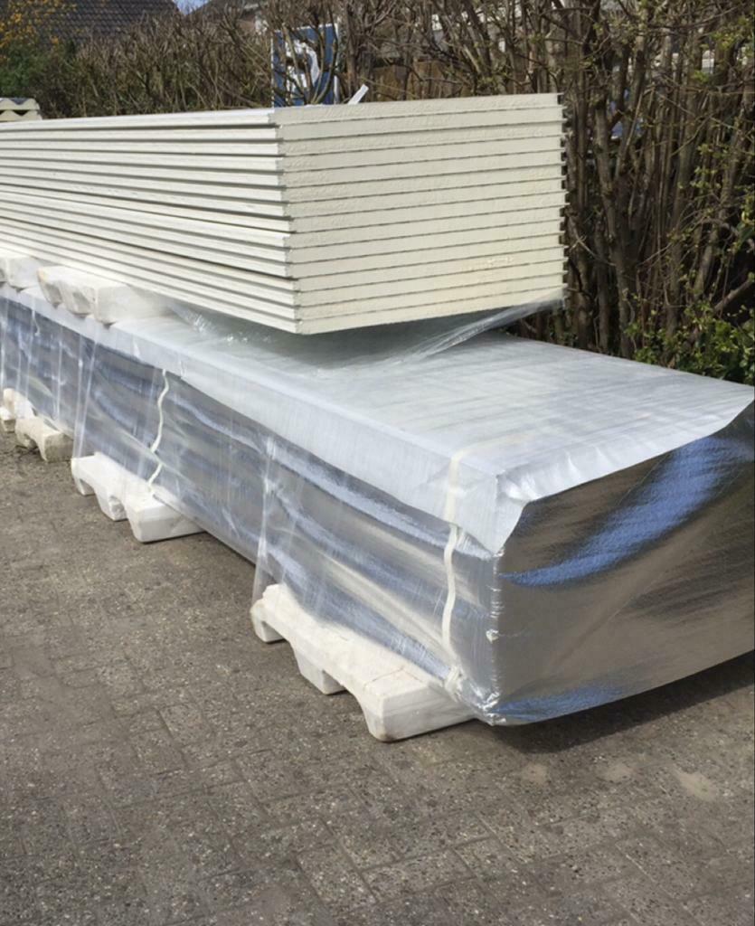 40mm wandpanelen wit/wit voorraad sandwichpanelen, Doe-het-zelf en Verbouw, Ophalen, Nieuw, Overige materialen, 20 tot 50 mm
