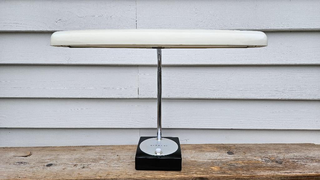 Hitachi Bureaulamp Vintage, Gebruikt, Vintage, Ophalen of Verzenden, Minder dan 50 cm