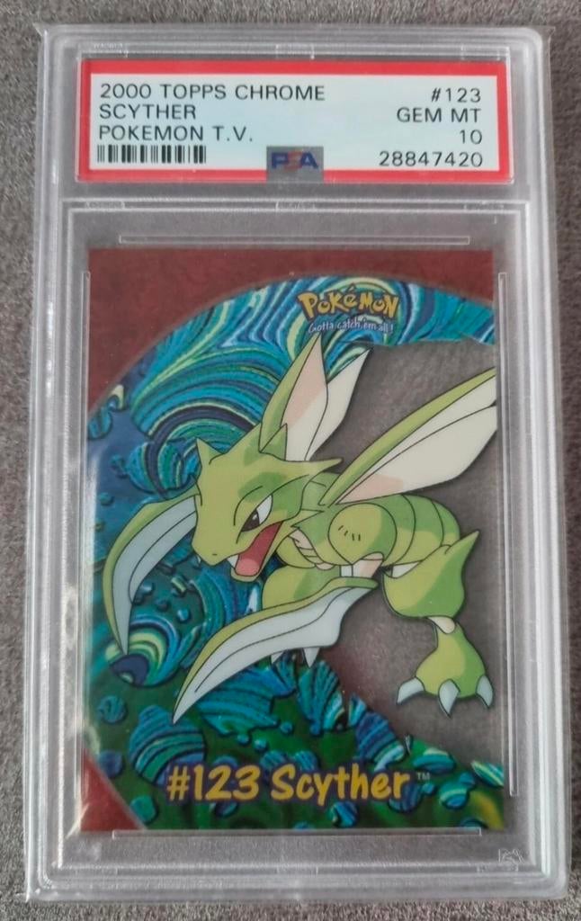 2000 Topps Chrome Scyther #123 GEM MT 10, Ophalen of Verzenden