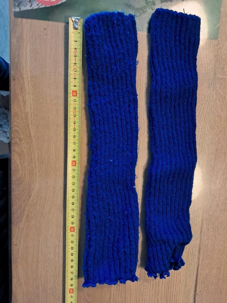 Blauwe beenwarmers - carnaval of kinderkleding, Sokken en Kniesokken, Blauw, Overige maten, Ophalen of Verzenden