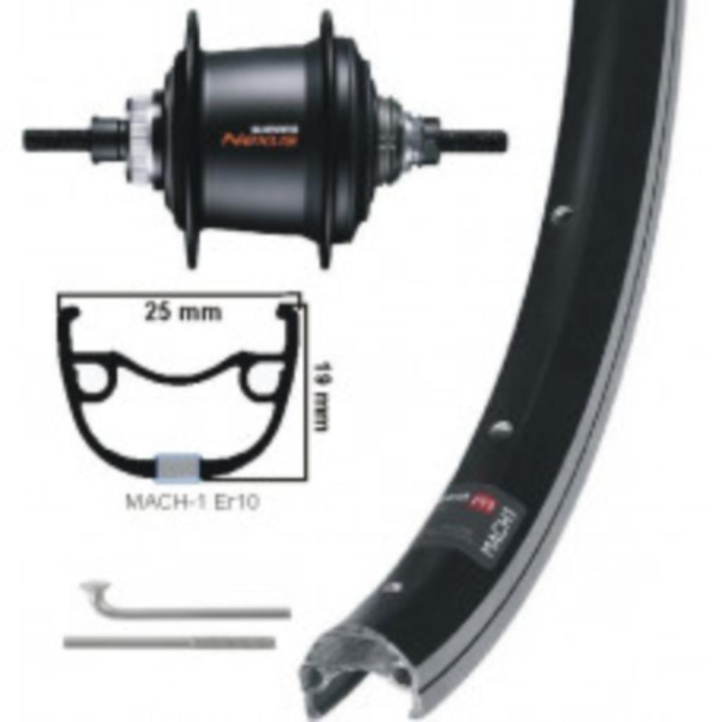 SHIMANO NEXUS ACHTERWIEL ZWART DISK CENTERLOCK OF VELGREM
