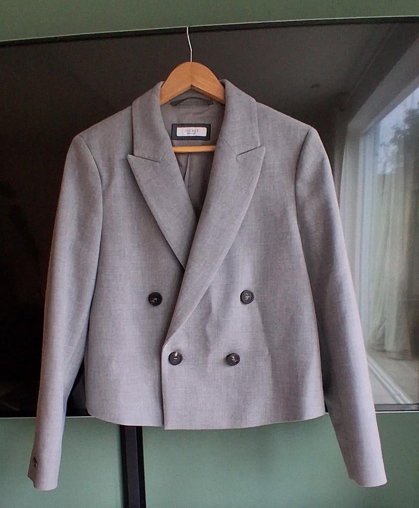 Peserico blazer grijs maat 40, Ophalen of Verzenden, Zo goed als nieuw, Maat 38/40 (M), Grijs