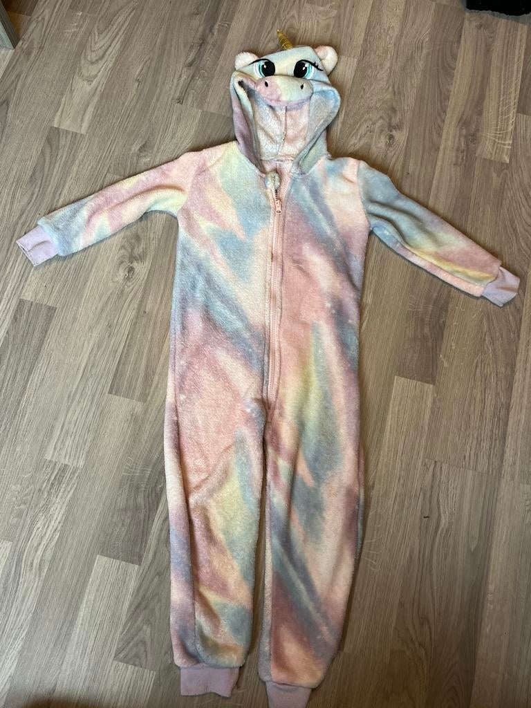 Leuke Unicorn Onesie Maat 98/104, Kinderen en Baby's, Carnavalskleding en Verkleedspullen, Ophalen of Verzenden, Zo goed als nieuw