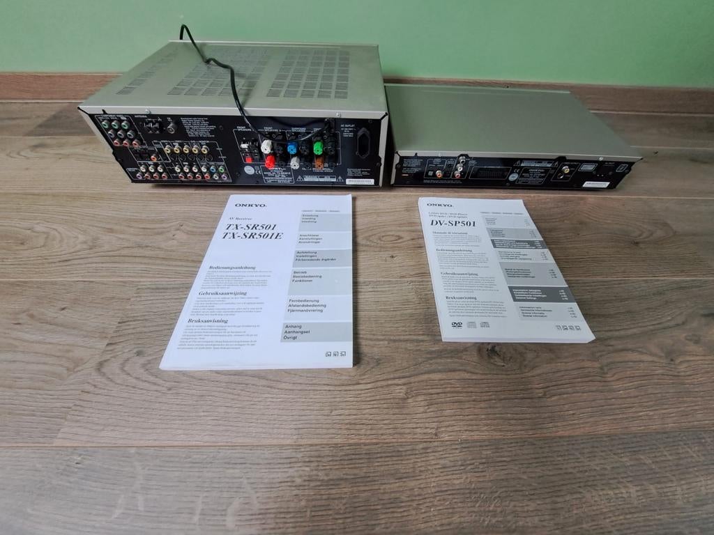 Onkyo surround systeem en receiver 6.1, Audio, Tv en Foto, Home Cinema-sets, 70 watt of meer, Zo goed als nieuw, 5.1-systeem, Overige spelers