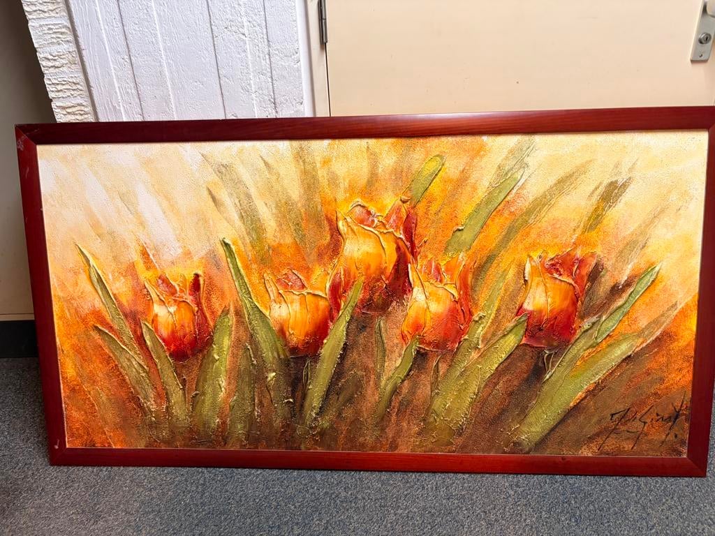 Mooi schilderij VINTAGE  Jochem de Graaf, Antiek en Kunst, Ophalen