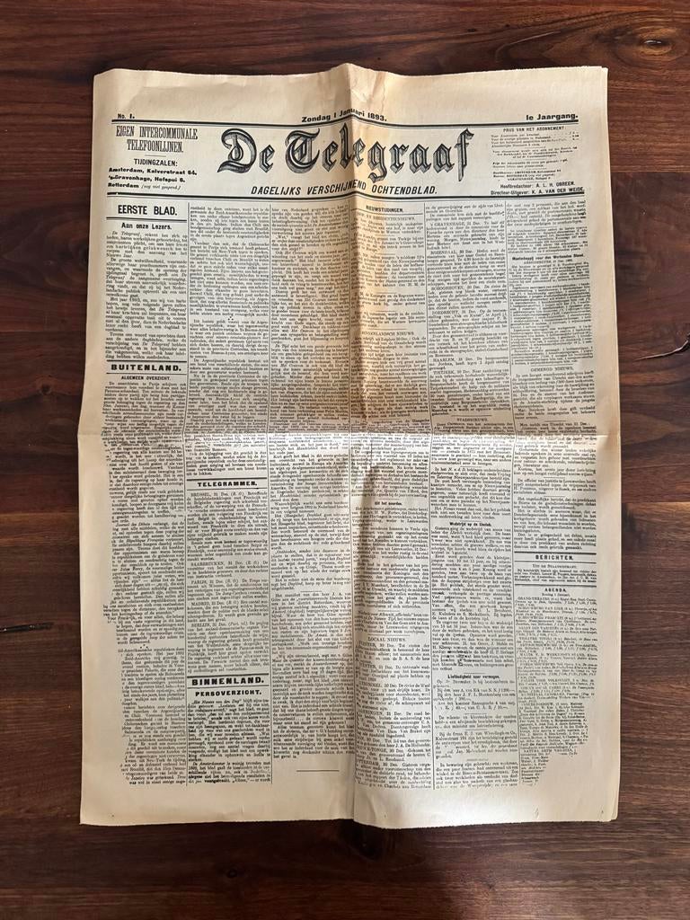 Telegraaf Jubileum Herdruk - Iconische Pagina's, Ophalen of Verzenden, Krant