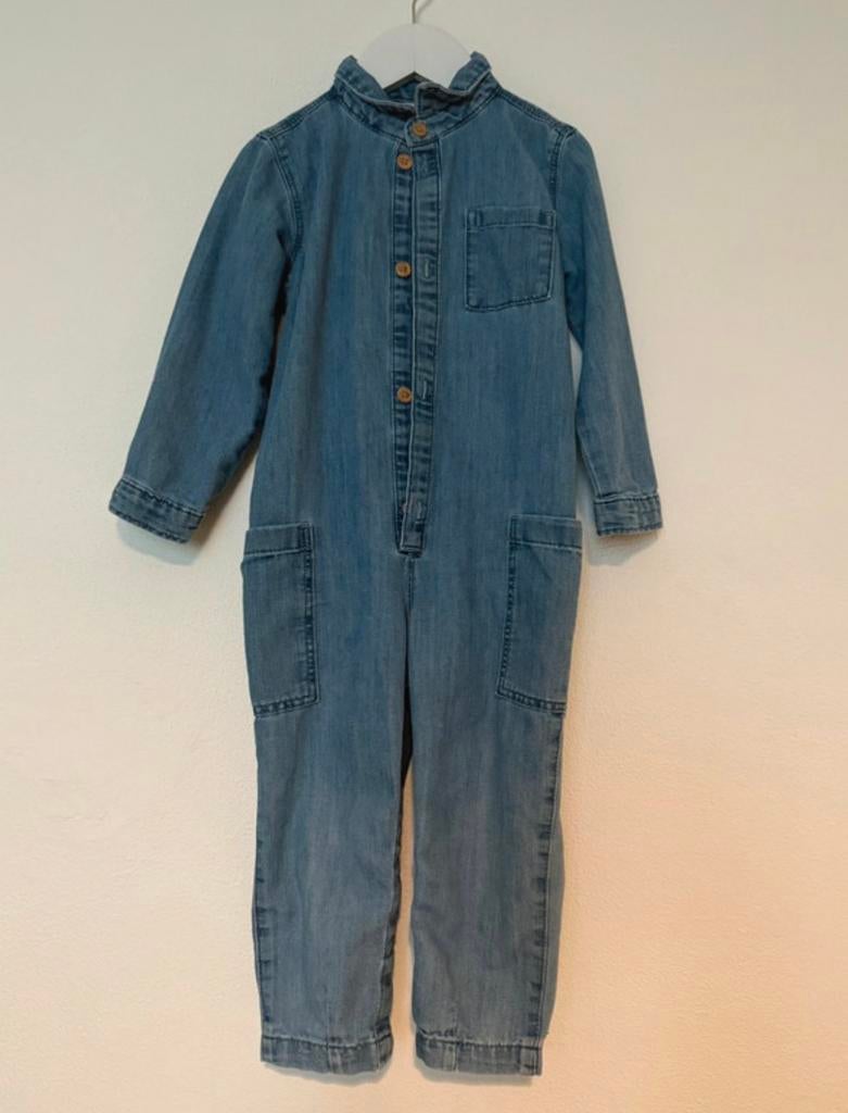 H&M spijkerstof overall blauw denim jumpsuit spijkerpak 98, Kinderen en Baby's, Kinderkleding | Maat 98, Ophalen of Verzenden