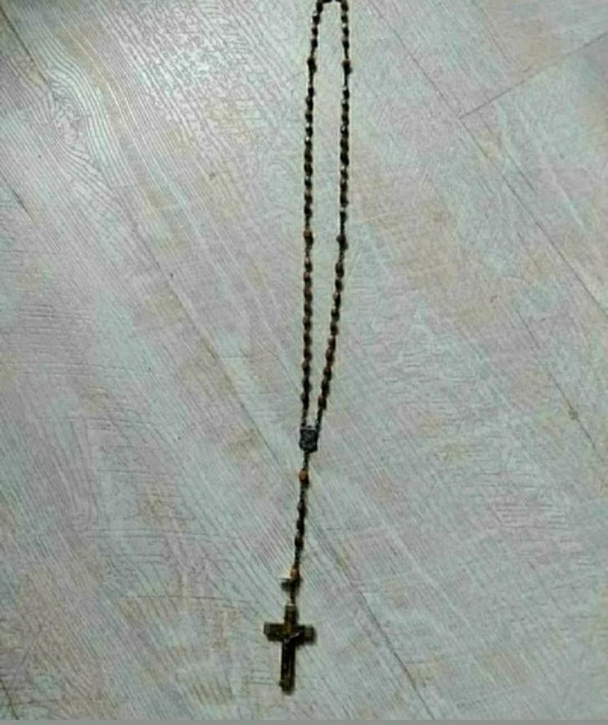ROZENKRANS,ketting,kruis,Rooms Katholiek,3787,Frans,geloof, Ophalen of Verzenden, Nieuw, Sieraad, Christendom | Katholiek