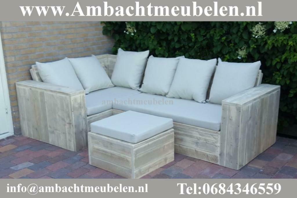 steigerhout Hoekbank, Meer dan 8 zitplaatsen, Steigerhout, Nieuw, Ophalen of Verzenden