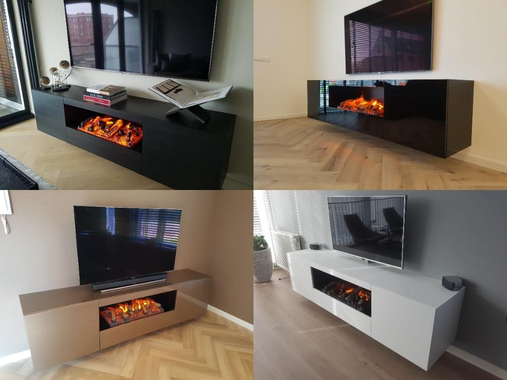 Tv meubel met elektrische sfeerhaard DIMPLEX Opti myst, Huis en Inrichting, Nieuw, Ophalen of Verzenden, Minder dan 100 cm, 25 tot 50 cm