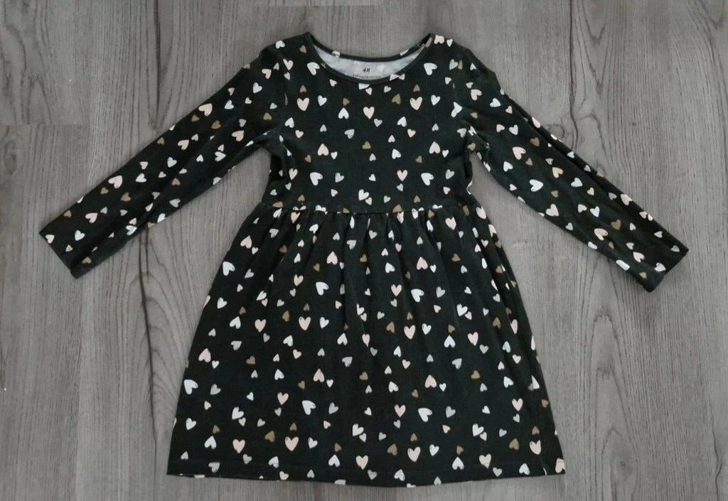 H&M hartjes jurk, Meisje, H&M, Ophalen of Verzenden, Zo goed als nieuw