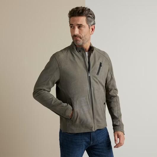 Vanguard leren jas van schapenleer, Ophalen, Zo goed als nieuw, Maat 52/54 (L), Beige