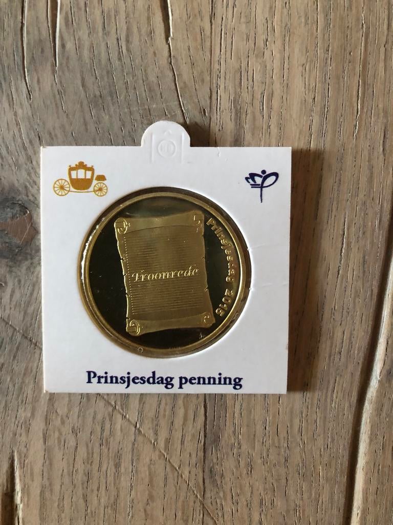 Prinsjesdag penning in speciale munthouder, Ophalen of Verzenden, Overige materialen