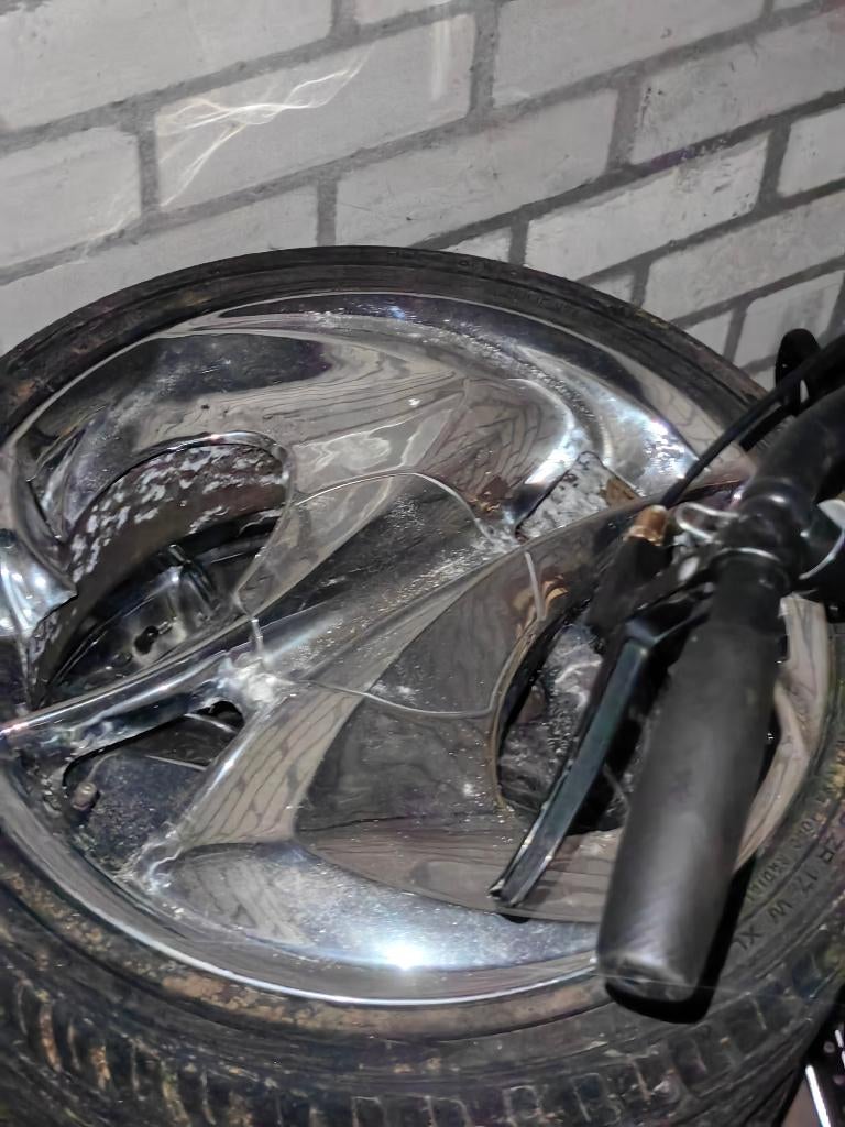 4 velgen + banden steekmaat 4x114.3(opknappers!), Auto-onderdelen, Ophalen, 18 inch, Gebruikt, Banden en Velgen
