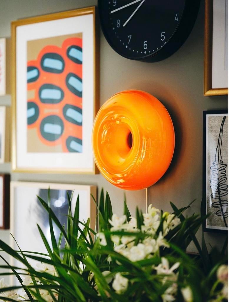 Sabine Marcelis Donut Varmblixt IKEA Lamp, Huis en Inrichting, Ophalen of Verzenden, Zo goed als nieuw, Glas, Minder dan 50 cm