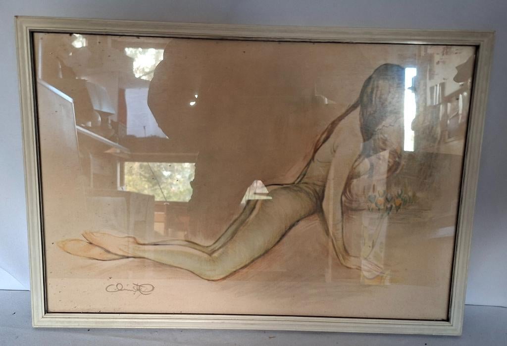 Christel: leuke pastel van ballerina, Antiek en Kunst, Ophalen of Verzenden