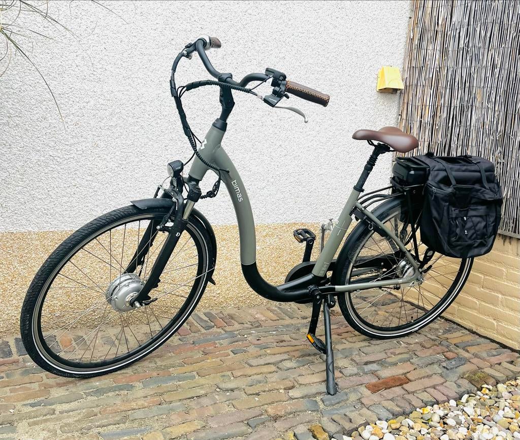 BIMAS lage instap E-bike Ecomfort 7.1, Voorwielmotor, 46cm, Overige merken, Ophalen of Verzenden, Zo goed als nieuw, Minder dan 47 cm