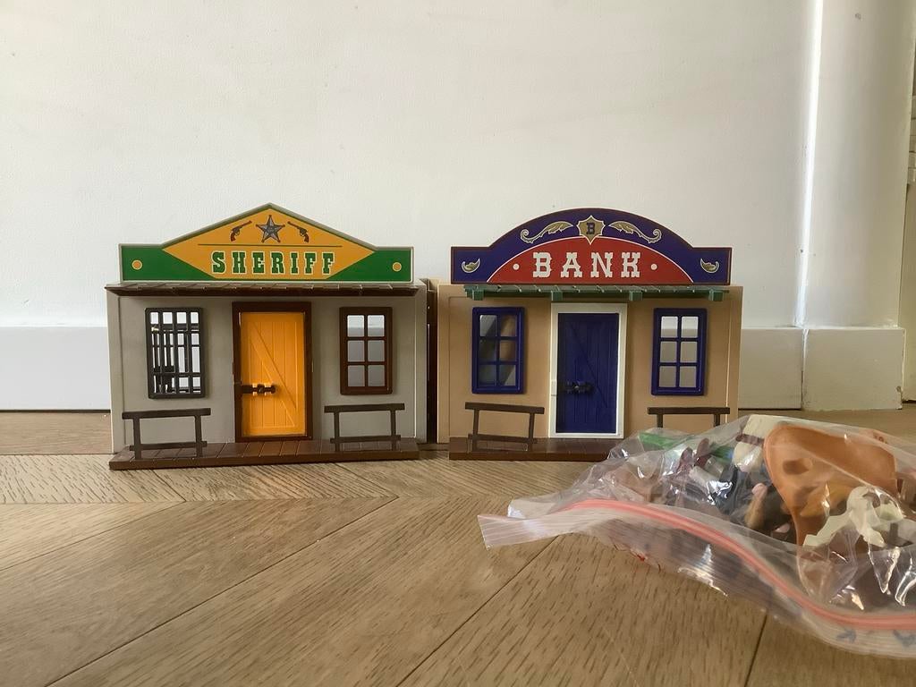 Playmobil 4398 Western Bank & Sheriff - Compleet!, Kinderen en Baby's, Speelgoed | Playmobil, Ophalen of Verzenden, Zo goed als nieuw