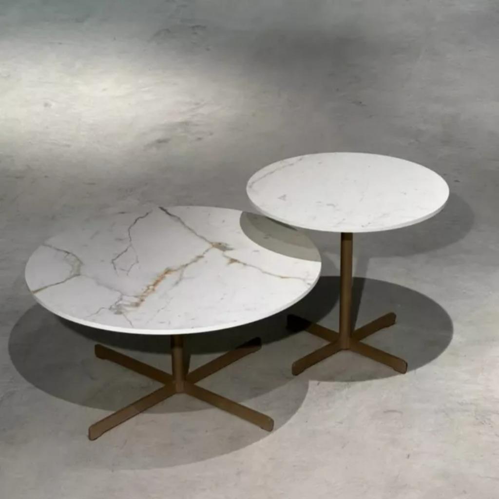 Salontafel(set) Old School Metaform, Ophalen, Overige materialen, Minder dan 50 cm, Rond