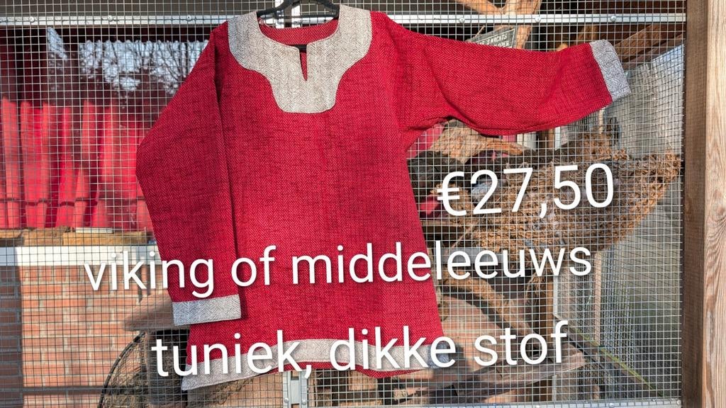 Viking Tuniek Dikke Stof - Handgemaakt voor Carnaval XXL, Kleding | Heren, Carnavalskleding en Feestkleding, Carnaval, Nieuw, Overige maten