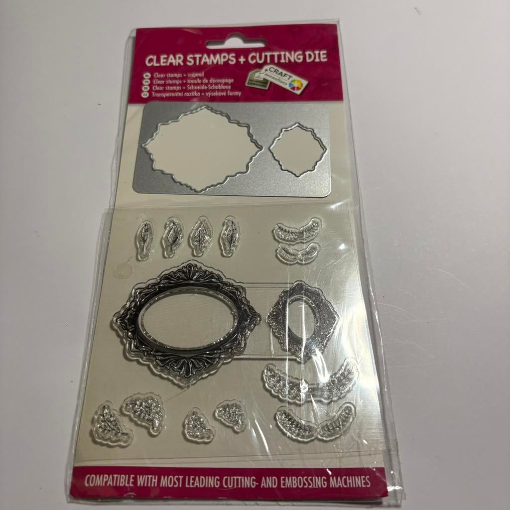Stempel set met snijmal action 2, Ophalen of Verzenden, Zo goed als nieuw, Clearstamp