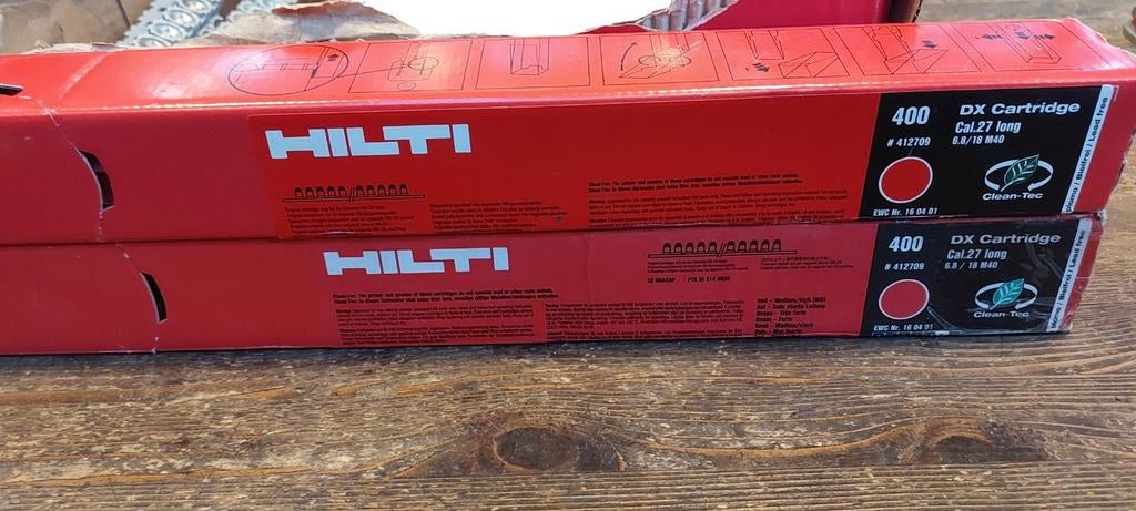 Hilti DX cartridge en profielplaatnagel, Ophalen