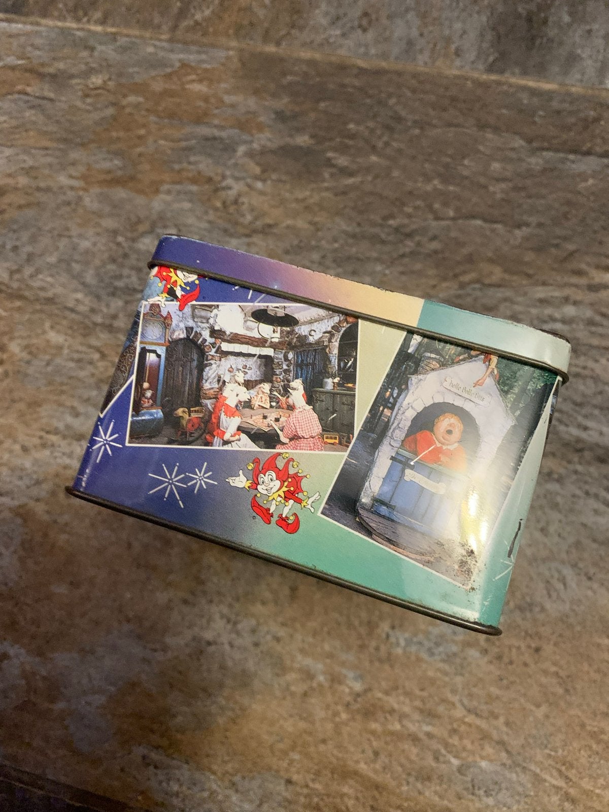 Vintage Efteling blikken trommel - Sprookjesbos, Ophalen of Verzenden, Gebruikt, Gebruiksvoorwerp